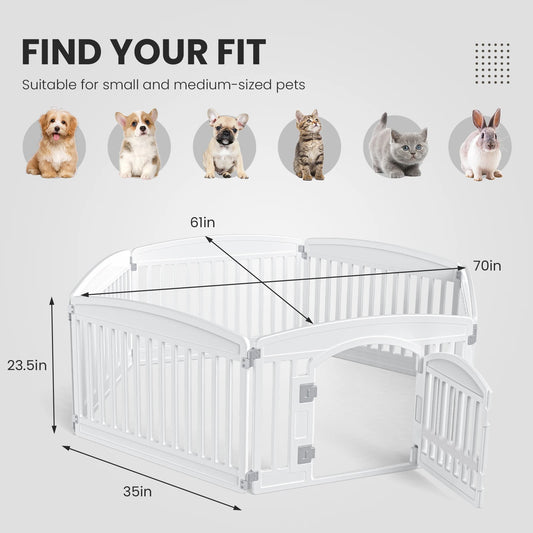 6 Panel Dog Playpen Safe & Secure Indoor/Outdoor Pet Fence