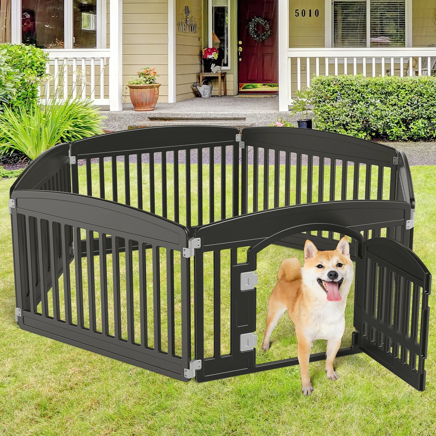 6 Panel Dog Playpen Safe & Secure Indoor/Outdoor Pet Fence