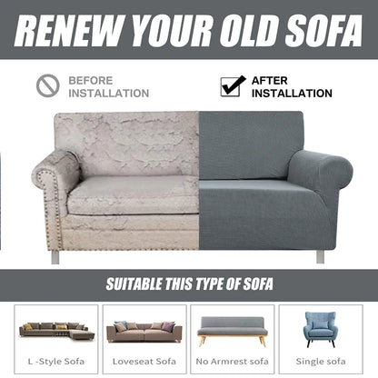 Jacquard Stretch Couch Cover Universal Sofa Covers Dog Cat Pets Friendly