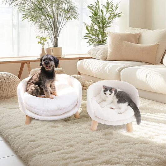 Luxury Cat Bed  Chair with Cushion Pad Washable Waterproof for Small Pets