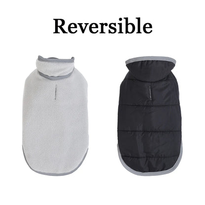 Reflective Pet Clothing Winter Reversible Fleece