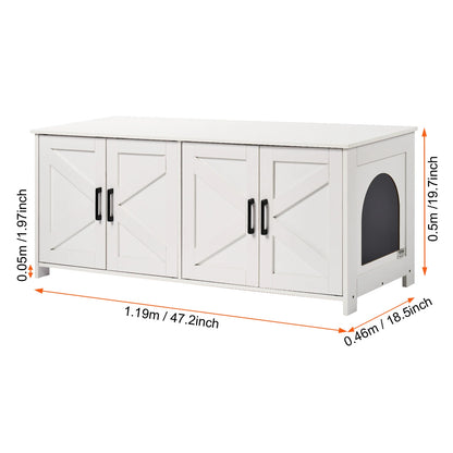 2 Cats Litter Box cabinet Furniture Hidden Wooden
