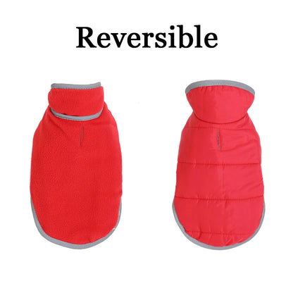 Reflective Pet Clothing Winter Reversible Fleece