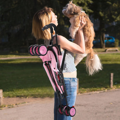 Dog Stroller 4 Wheels  with Brakes