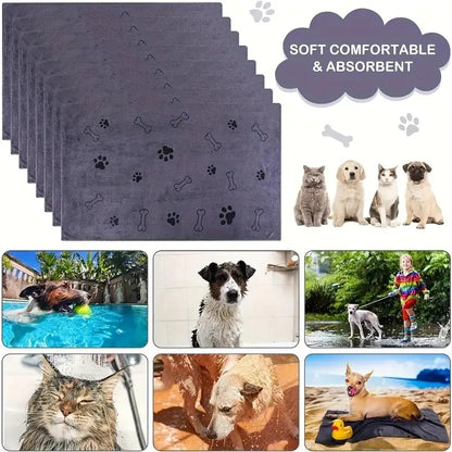 , Absorbent Pet Bath & Grooming Towels For Dogs