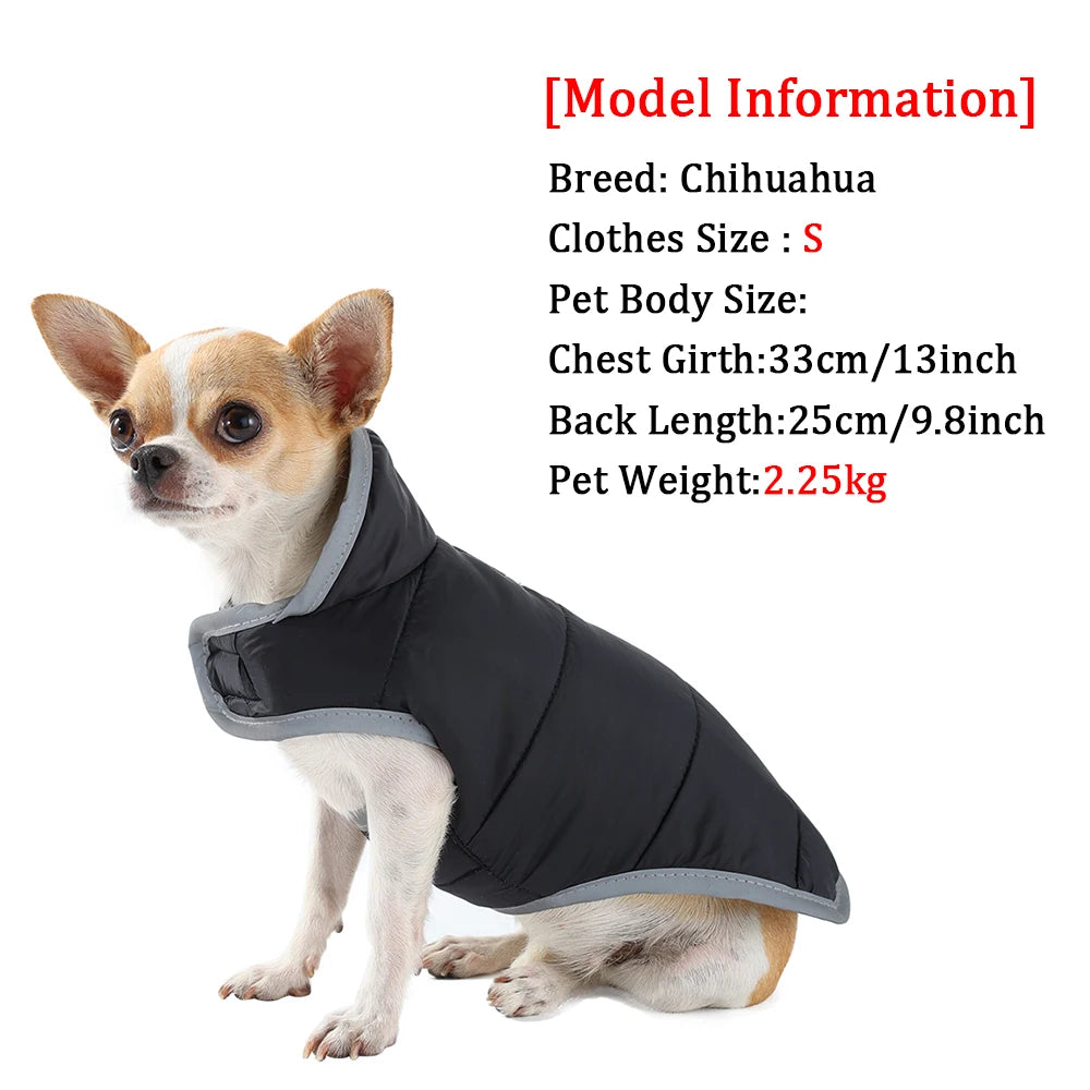 Reflective Pet Clothing Winter Reversible Fleece