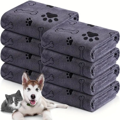 , Absorbent Pet Bath & Grooming Towels For Dogs