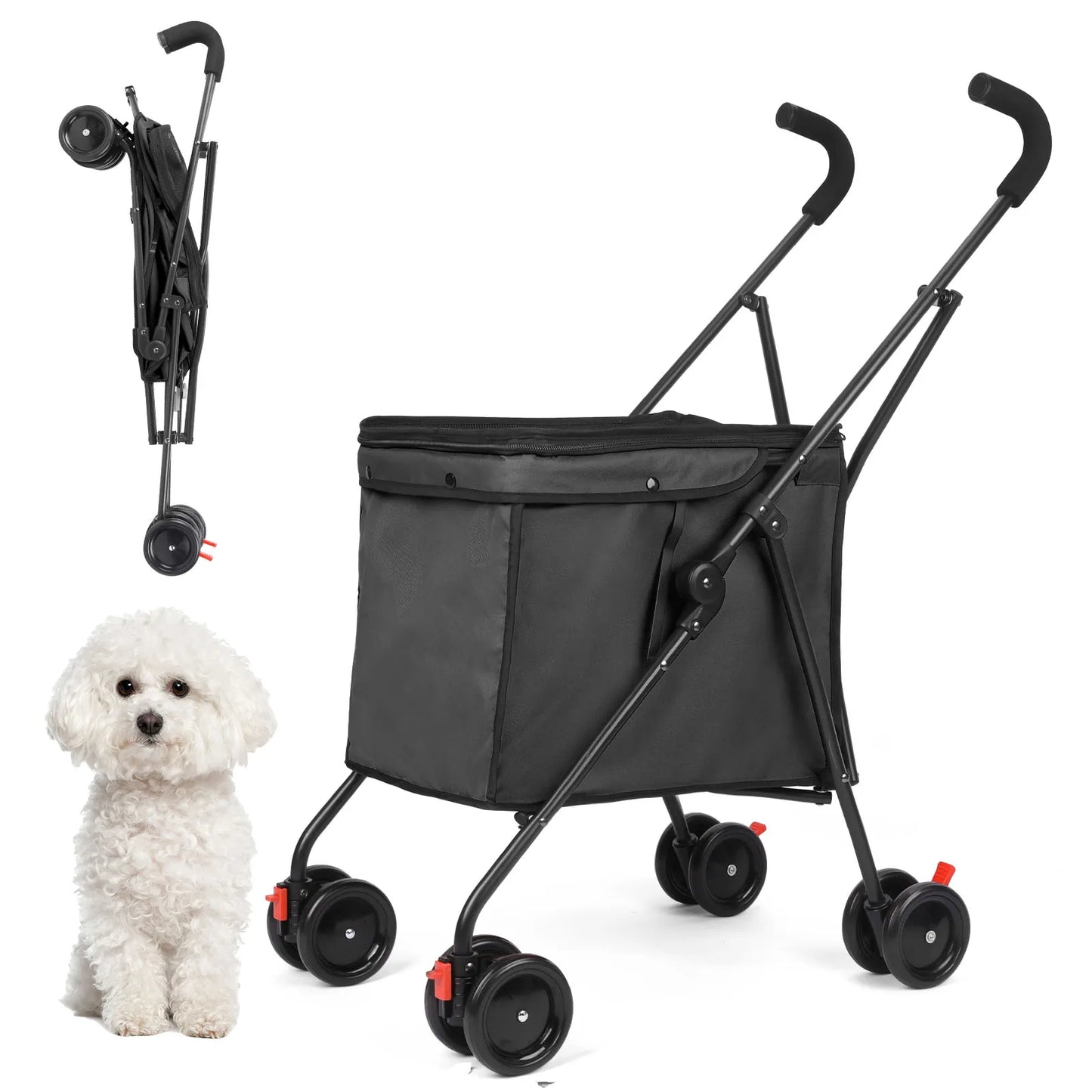 4 Wheels Dog Stroller