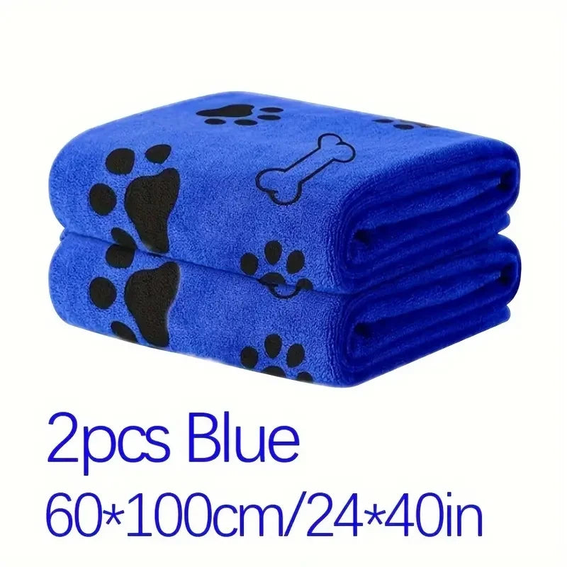 , Absorbent Pet Bath & Grooming Towels For Dogs