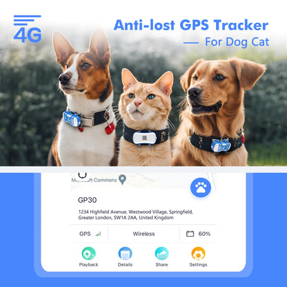‌ GPS Tracker for Pets - Waterproof