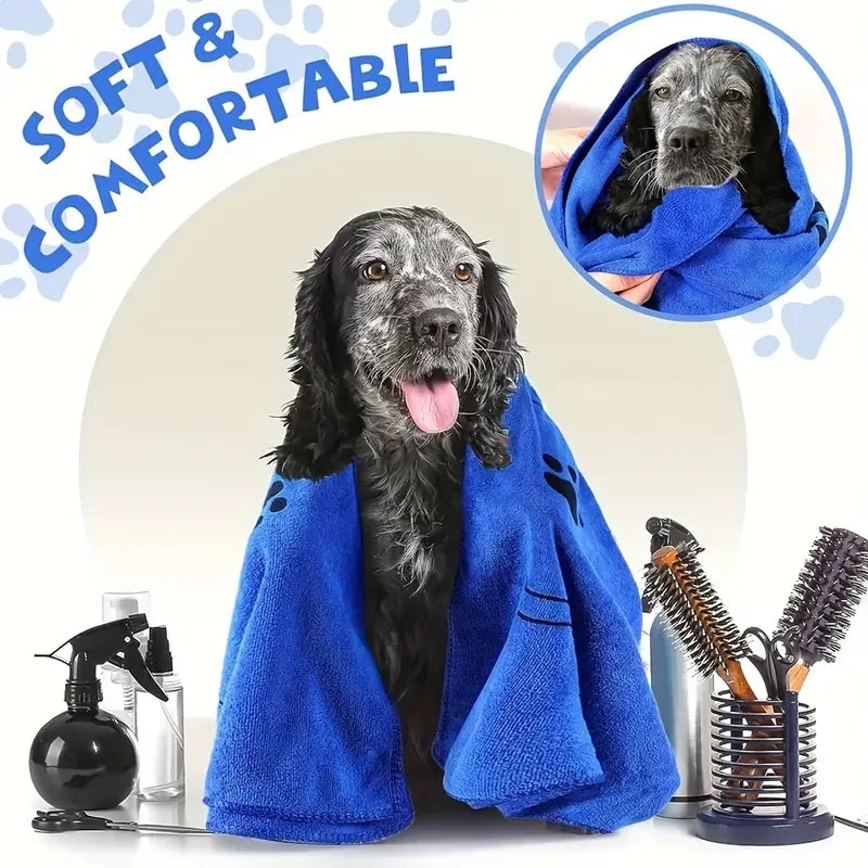 , Absorbent Pet Bath & Grooming Towels For Dogs