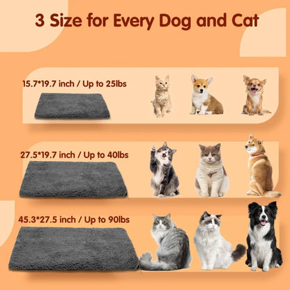 Cat Bed Super Soft Thermal Dog Crate Bed Mat for Small pets