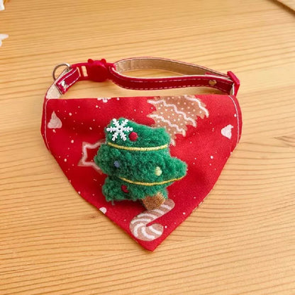 25 New Christmas Dog Triangle Scarf Adjudable