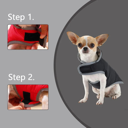 Reflective Pet Clothing Winter Reversible Fleece