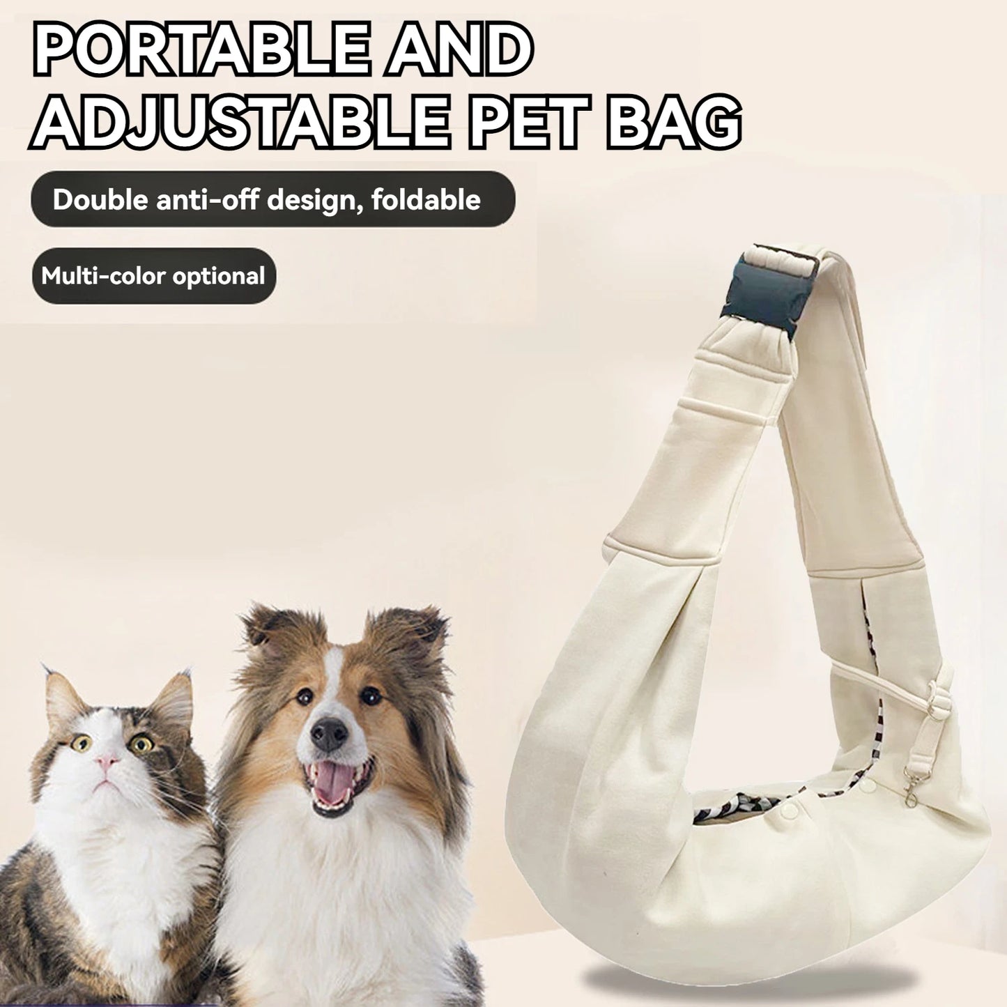 Small pet sling holder, hands-free easy and portable
