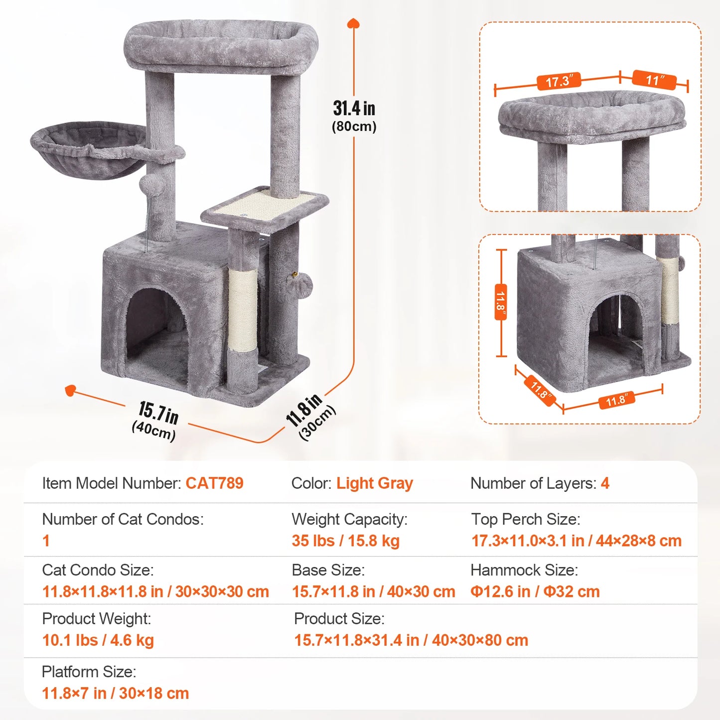 Cat Tree for Indoor Cats