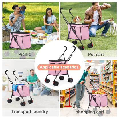 4 Wheels Dog Stroller