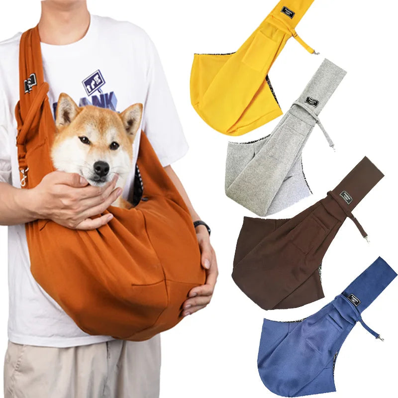 Crossbody breathable dog folding pet bag,