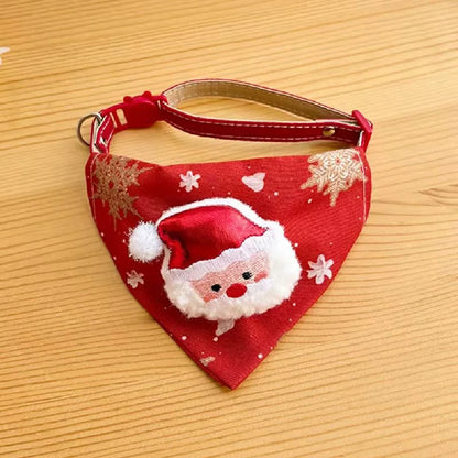 25 New Christmas Dog Triangle Scarf Adjudable