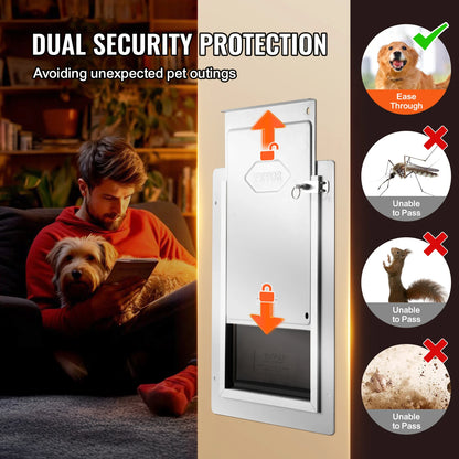 Pet Door Metal FrameWeatherproof Doggy Door