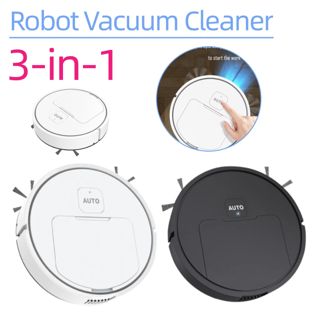 3-in-1 Robot Vacuum Cleaner Home Floor Washing Carpet Pet Hair