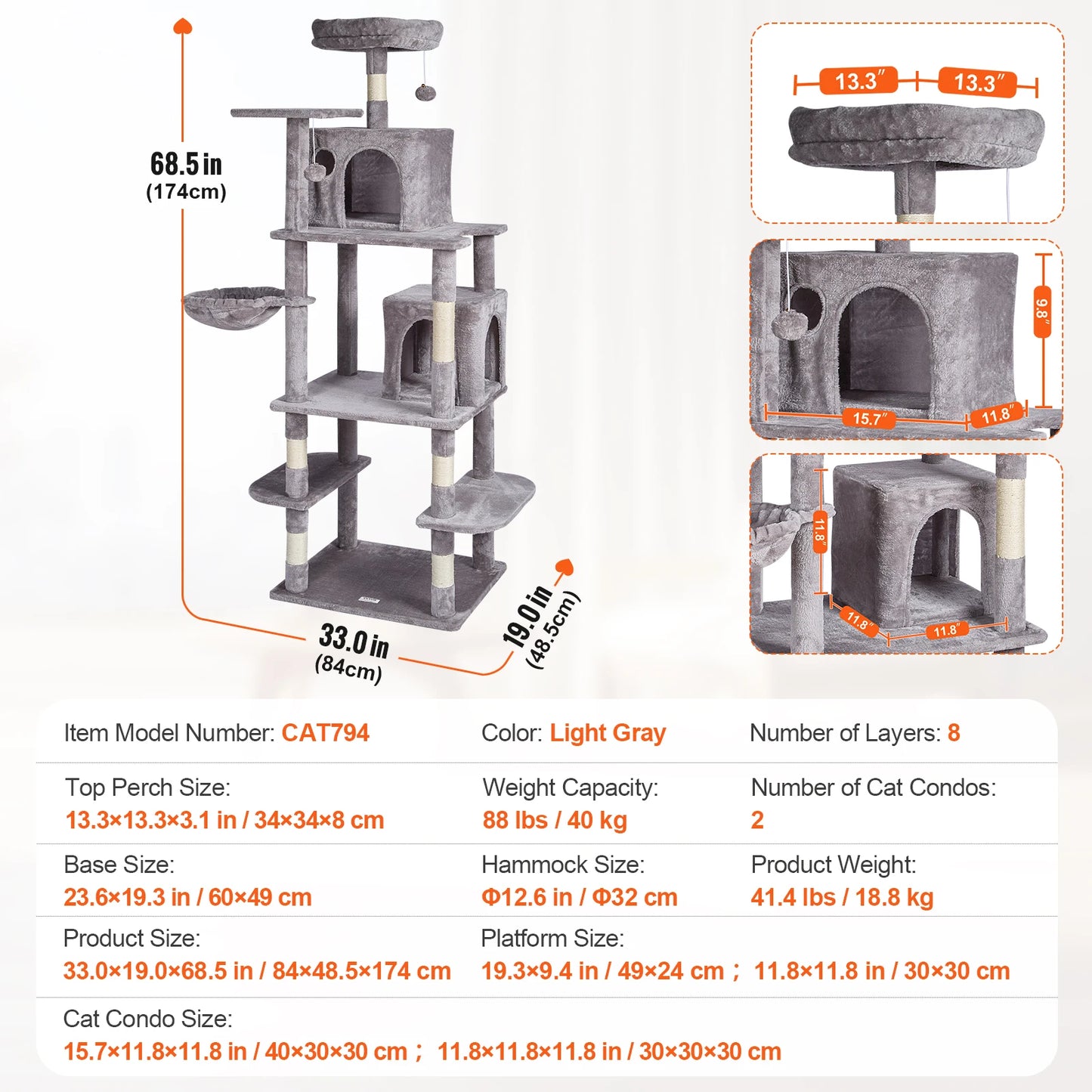 Cat Tree for Indoor Cats