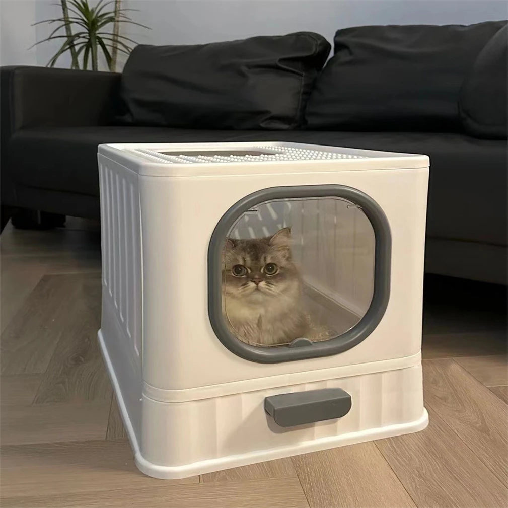 Leak-proof Enclosed Cat Litter Box