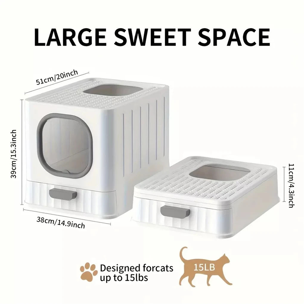 Leak-proof Enclosed Cat Litter Box