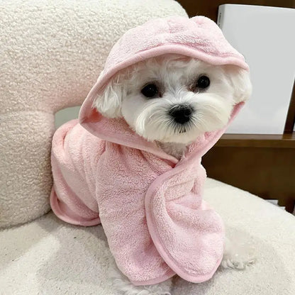 Pet Dog Towels Bathrobes With Cap