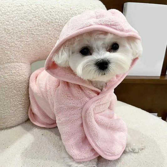 Pet Dog Towels Bathrobes With Cap