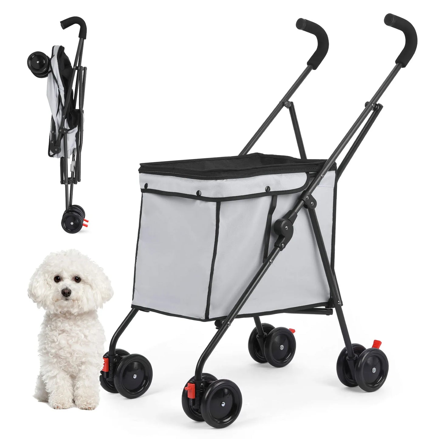 4 Wheels Dog Stroller