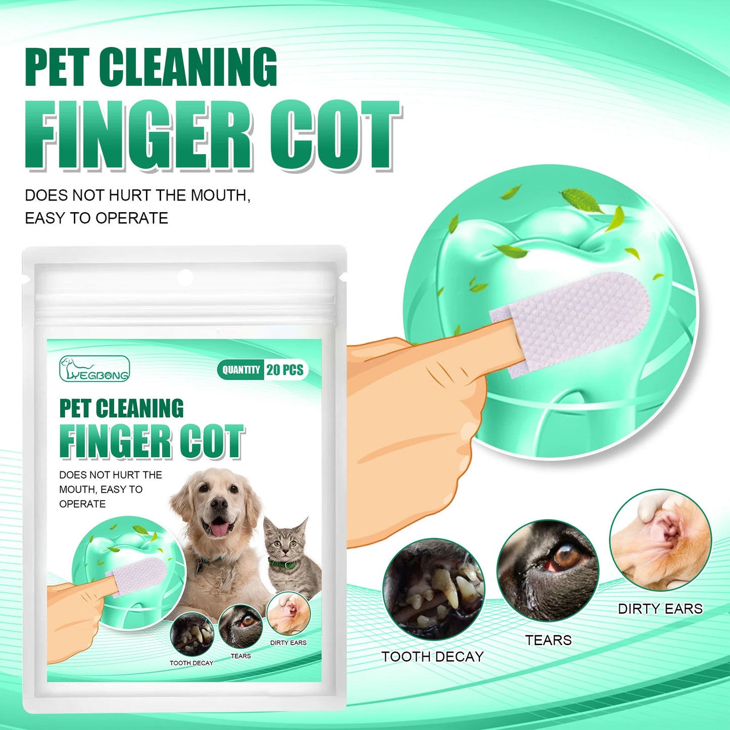 Pet Cleaning Teeth Finger Cover