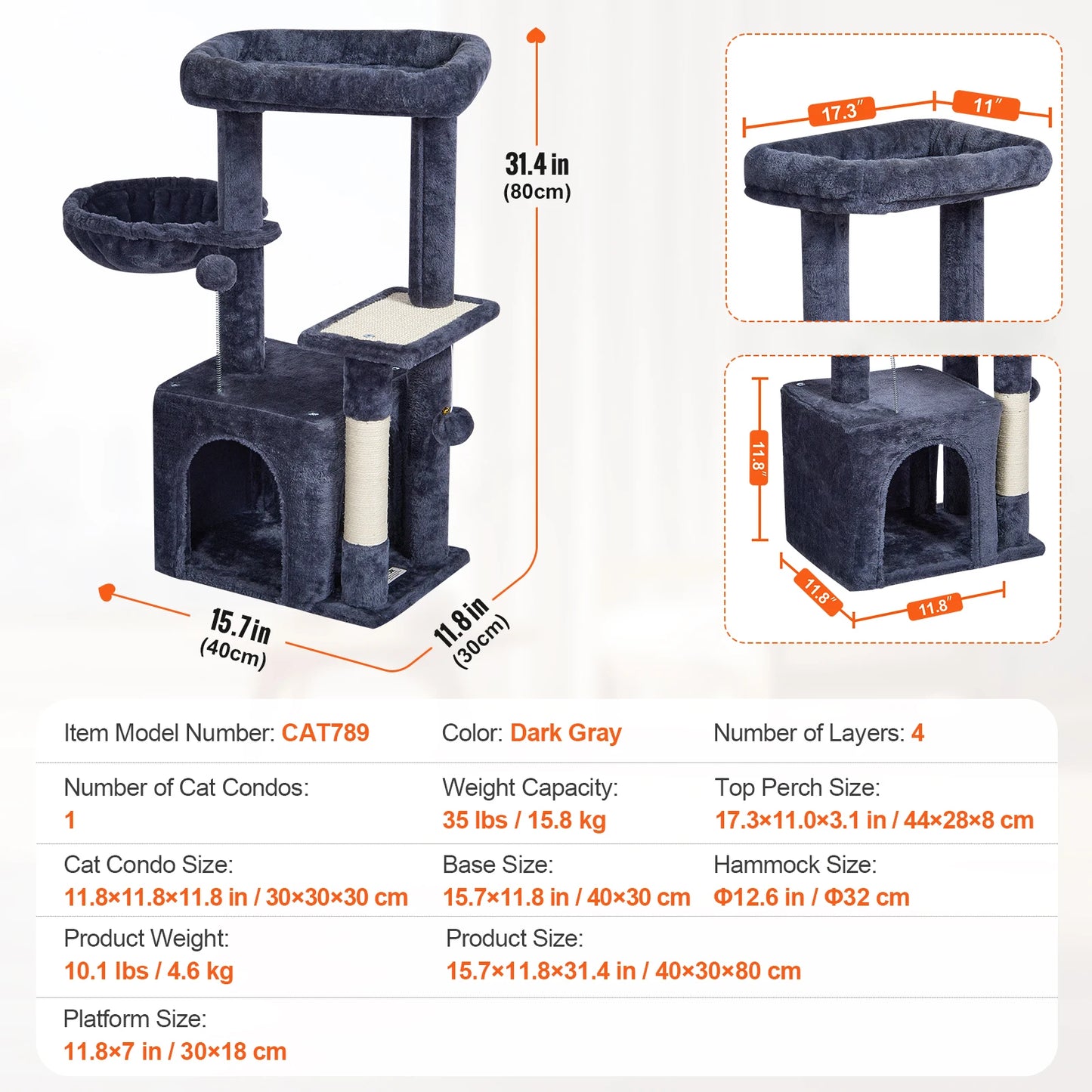 Cat Tree for Indoor Cats