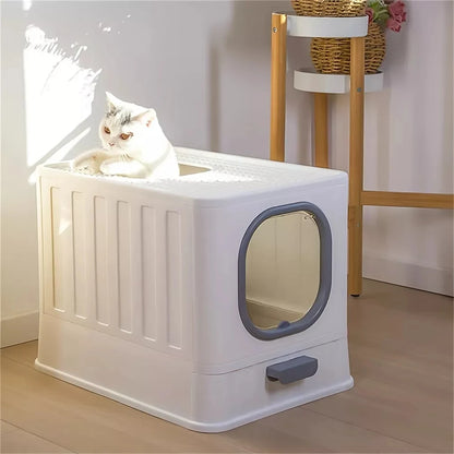 Leak-proof Enclosed Cat Litter Box