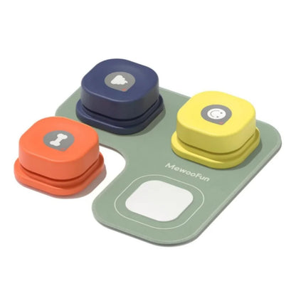 Dog Buttons with Rubber Mat Recordable Dog Talking Buttons Set