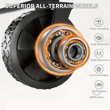 Foldable Wagon, 330/450LB Heavy Duty Foldable Utility Garden Wagon With Terrain Car storage car Wheels, Side Pockets, Portable C