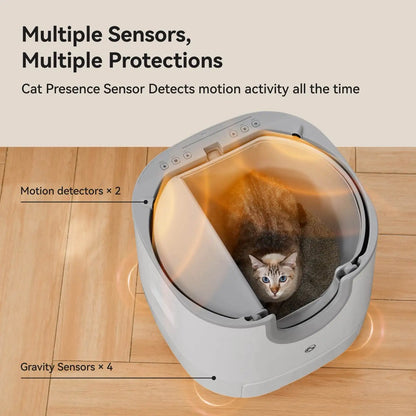 Automatic Smart Cat Litter Box, Self-Cleaning,