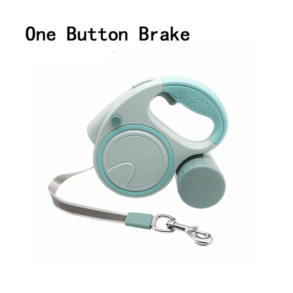 Dog Leash With Led Lights and Garbage Bag Retractable