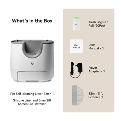 Automatic Smart Cat Litter Box, Self-Cleaning,