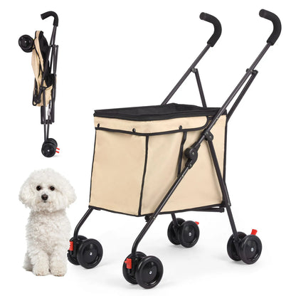 4 Wheels Dog Stroller
