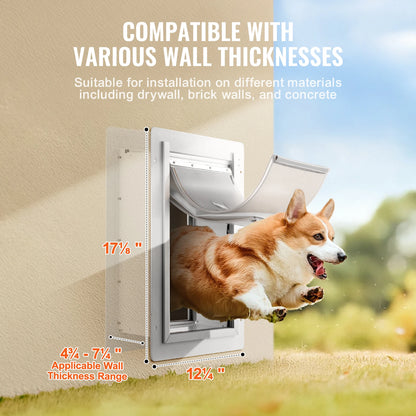 Pet Door Metal FrameWeatherproof Doggy Door