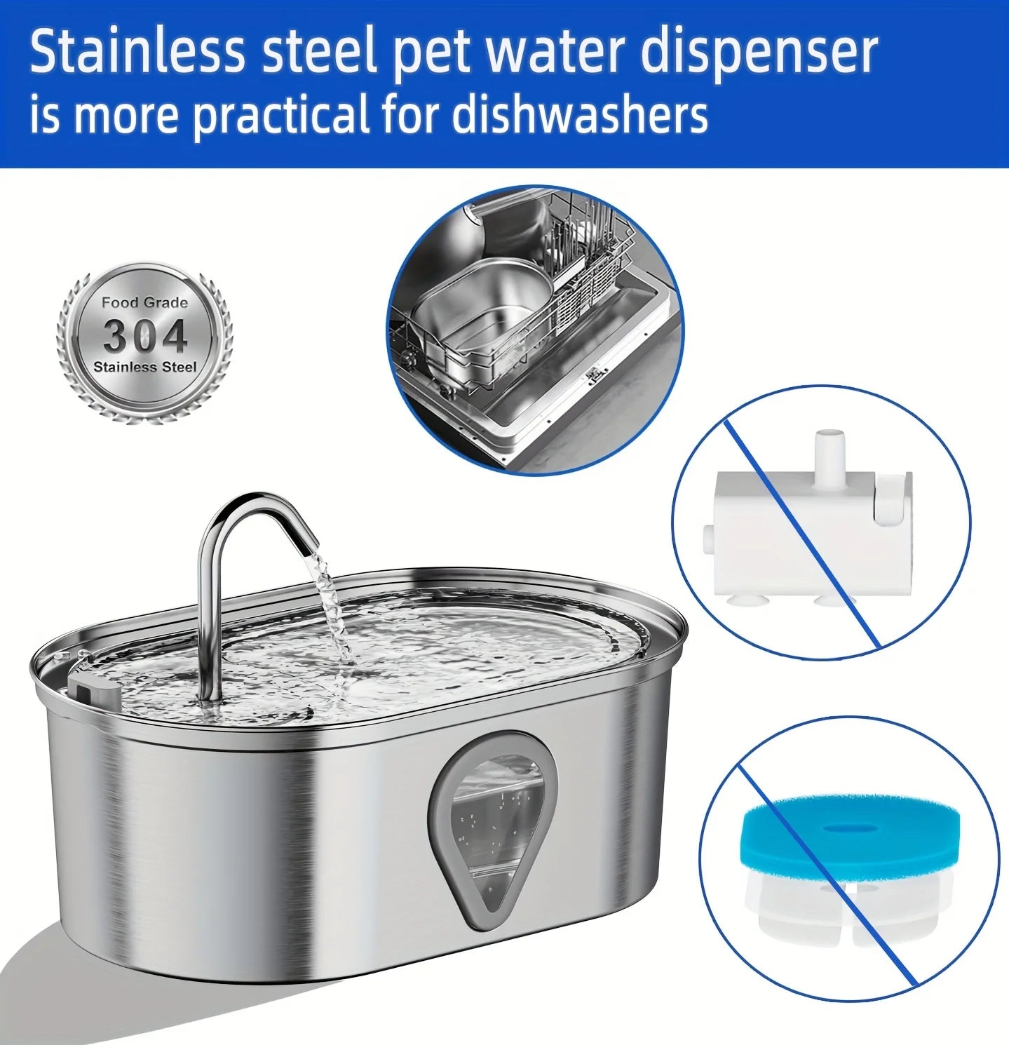 3.5L large capacity pet water dispenser automatic