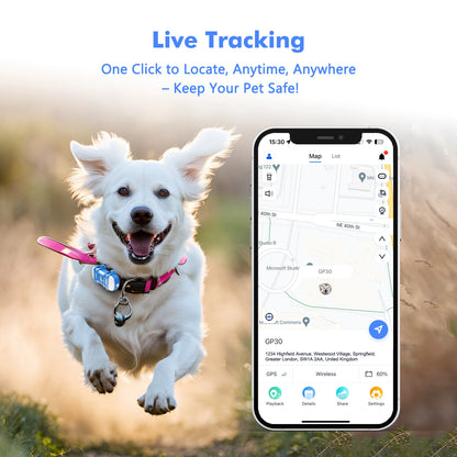 ‌ GPS Tracker for Pets - Waterproof