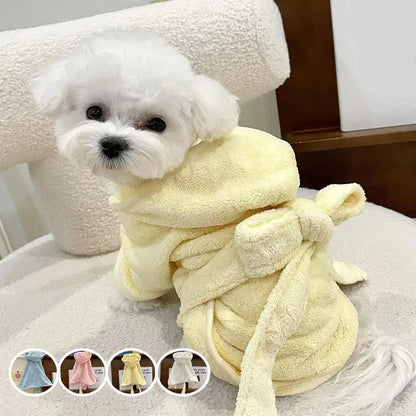 Pet Dog Towels Bathrobes With Cap