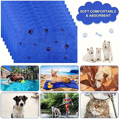 , Absorbent Pet Bath & Grooming Towels For Dogs